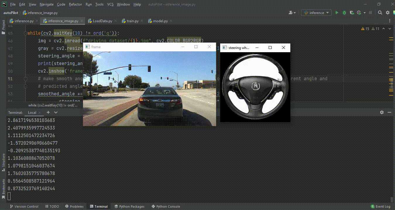 Screenshot of project